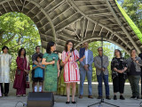 Congresswoman Elfreth presents a citation.