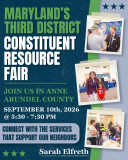Maryland's Third District Constituent Resource Fair flyer