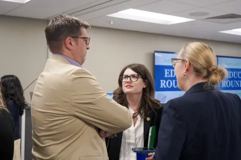 Elfreth talks after roundtable