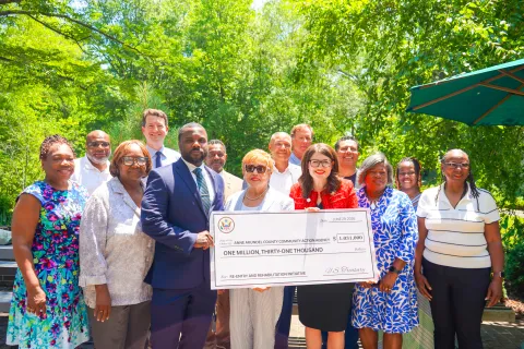 Elfreth presents funding to Anne Arundel County Community Action Agency