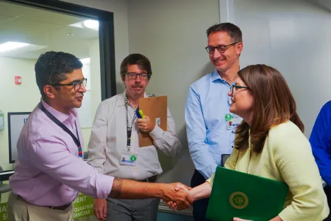 Elfreth Greets Chase Brexton Doctor
